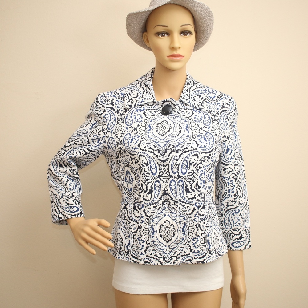 Josephine Essentials Paisley Print Jacket S - Picture 6 of 8